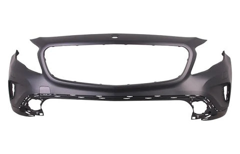 Mercedes GLA Hatchback 2014-2017 Front Bumper No Wash Jet Holes No Sensor Holes With Template For Wash Jets & Sensors (Fits SE & Sport Models Only) Primed