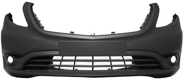 Mercedes Vito Van 2015-2024 Front Bumper No Sensor Holes No Park Assist Holes With Lamp Holes (No Emergency Brake System Models)