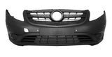 Mercedes Vito Van 2015-2024 Front Bumper With Sensor Holes With Park Assist Holes No Lamp Holes (No Emergency Brake System Models) Textured