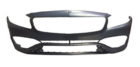 Mercedes A-Class 5 Door Hatchback 2015-2018 Front Bumper With Sensor Holes No Park Assist Holes (Fits AMG & AMG Line Models Only) Primed