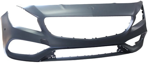 Mercedes CLA Saloon 2016-2019 Front Bumper With Park Assist Holes No Wash Jet Holes (Fits AMG & AMG Line Models Only) Primed