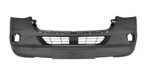 Mercedes Sprinter Van 2018- Front Bumper With Lamp Holes No Sensor Holes No Blind Spot Holes (With Template To Drill Holes) Textured 