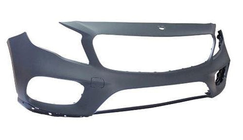 Mercedes GLA Hatchback 2017-2020 Front Bumper No Sensor Holes No Camera Hole (With Template To Drill Sensors) AMG and AMG Line Models Only - Primed