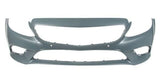 Mercedes C-Class Coupe 2018-2022 Front Bumper With Sensor Holes No Camera Hole (Fits SE & Sport Models Only) Primed