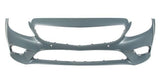 Mercedes C-Class Saloon 2018-2022 Front Bumper With Sensor Holes No Camera Hole (SE & Sport Models) Primed 
