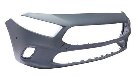 Mercedes A-Class Saloon 2019-2023 Front Bumper With Sensor Holes (With Template To Drill Park Assist Holes) SE and Sport Models Only - Primed