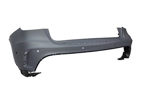 Mercedes GLA Hatchback 2014-2017 Rear Bumper Upper Section With Sensor Holes (AMG & AMG Line Models) Primed