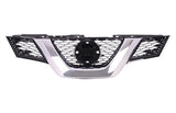 Nissan X-Trail Estate 2014-2017 Front Grille With Chrome Strips Black 