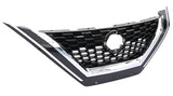 Nissan Qashqai Hatchback 2021-2024 Front Grille With Camera Hole (Fits Tekna+ Models Only) Chrome and Black 
