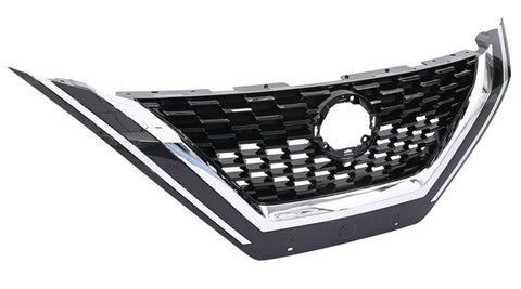 Nissan Qashqai Hatchback 2021-2024 Front Grille With Camera Hole (Fits Tekna+ Models Only) Chrome and Black 