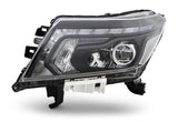 Nissan Navara Pickup 2016-2022 Headlamp LED Type Black Passenger Side L