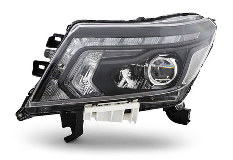 Nissan Navara Pickup 2016-2022 Headlamp LED Type Black Passenger Side L