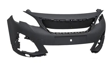 Peugeot 5008 MPV 2017-2021 Front Bumper No Sensor Holes No Camera Hole (Fits Models With Halogen Headlamps & No Adaptive Cruise Only) Primed