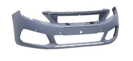 Peugeot 308 5 Door Hatchback 2017-2021 Front Bumper With Sensor Holes No Park Assist Holes (Not GTI or GT-Line Models) Primed