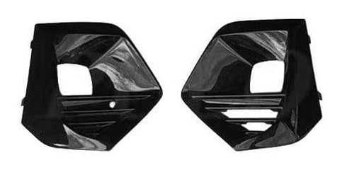 Peugeot 2008 Hatchback 2020-2023 Front Bumper Grille Outer Section With Lamp Holes - 2 Piece Set