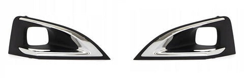 Peugeot 5008 MPV 2017-2021 Front Bumper Grille Fog Lamp Trim (Fits Models Without LED Headlamps) 2 Piece Set - Chrome