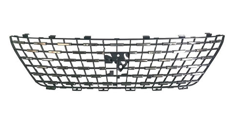 Peugeot 3008 Hatchback 2017-2021 Front Grille Outer Section No Camera Hole (GT-Line Models) Black With Chrome Trims 