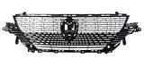 Peugeot 308 5 Door Hatchback 2021- Front Grille Main Section With Sensor Holes No Camera Hole (Fits GT Models) Gloss Black 