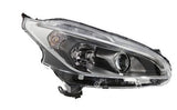 Peugeot 208 5 Door Hatchback 2015-2020 Headlamp Halogen H7 With Projector Lamp With Halogen Daytime Running Lamp Black Driver Side R