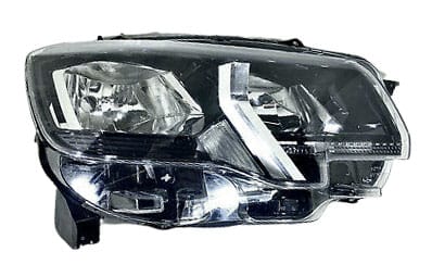 Peugeot Partner Van 2018-2024 Headlamp Halogen H7 H1 Type With Halogen Daytime Running Lamp Driver Side R