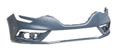 Renault Megane 5 Door Hatchback 2016-2021 Front Bumper With Sensor Holes No Wash Jet Holes (Not Trophy or GT-Line or RS Models) Primed