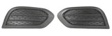 Renault Kadjar Hatchback 2019-2023 Front Bumper Grille Outer Section No Lamp Hole - 2 Piece Set Black