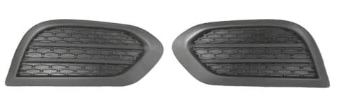 Renault Kadjar Hatchback 2019-2023 Front Bumper Grille Outer Section No Lamp Hole - 2 Piece Set Black