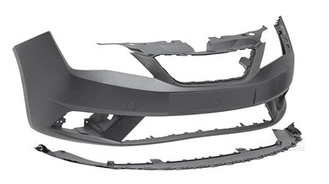 Seat Ibiza 3 Door Hatchback 2015-2017 Front Bumper No Wash Jets No Sensor Holes (With Template To Drill Wash and Sensors) SE, S & Connect Models Only - Primed