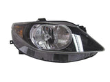 Seat Ibiza 3 Door Hatchback 2008-2012 Headlamp Halogen H4 Type Single Reflector Black Driver Side R