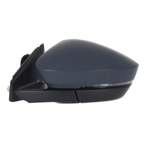 Skoda Karoq Estate 2022- Door Mirror Electric Heated Power Fold With Blind Spot Assist With Auto Dimming Primed Cover Passenger Side L