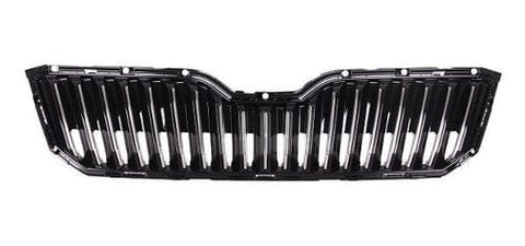 Skoda Superb Estate 2015-2019 Front Grille No Camera Hole Black 