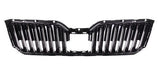 Skoda Superb Hatchback 2015-2019 Front Grille With Camera Hole Black 