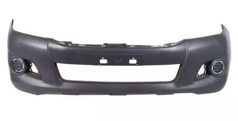Toyota Hilux Pickup 2012-2016 Front Bumper No Wash Jets No Lamp Holes With Arch Flare Holes (With Template To Drill Lamp Holes) - Needs Priming