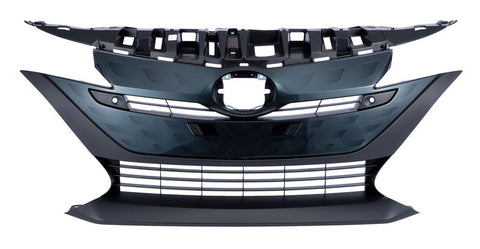 Toyota Prius Hatchback 2019-2023 Front Grille With Sensor Holes (PHEV Plug-In Hybrid Models) Black