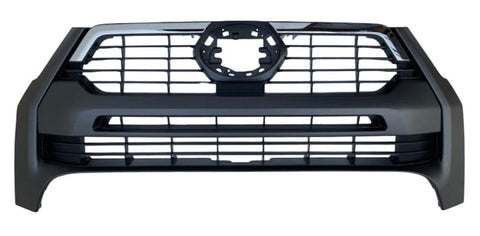 Toyota Hilux Pickup 2020-2024 Front Grille Matt Black With Chrome Upper Trim (Fits Invincible X Models Only)