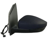 Volkswagen Polo 5 Door Hatchback 2014-2018 Door Mirror Manual Not Heated 10 Pin Oblong Connector - Black Cover Passenger Side L