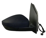 Volkswagen Polo 5 Door Hatchback 2014-2018 Door Mirror Manual Not Heated 10 Pin Oblong Connector - Black Cover Driver Side R