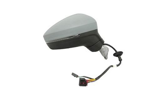 Volkswagen Tiguan Estate 2020-2024 Door Mirror Power Fold Electric Heated With Foot Lamp With Memory Function - Primed Cover Driver Side R