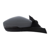 Volkswagen T-Roc Hatchback 2017-2022 Door Mirror Electric Heated Power Fold 16 Hole 13 Pin Connector With Foot Lamp - Primed Cover Driver Side R