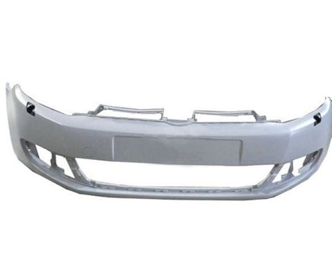 Volkswagen Golf 5 Door Hatchback 2009-2013 MK6 Front Bumper No Sensor Holes With Wash Jet Holes No Park Assist Holes (Not GTD or GTi or R Models) Primed