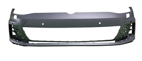 Volkswagen Golf 5 Door Hatchback 2012-2017 Front Bumper With Sensor Holes With Wash Jet Holes No Park Assist Holes (Fits GTD & GTi Models Only) Primed