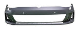 Volkswagen Golf 3 Door Hatchback 2012-2017 Front Bumper With Sensor Holes With Wash Jet Holes No Park Assist Holes (Fits GTD & GTi Models Only) Primed