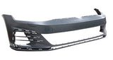 Volkswagen Golf 3 Door Hatchback 2017-2020 Front Bumper No Sensor Holes No Wash Jet Holes (With Template To Drill Holes) GTD & GTI Models - Primed 