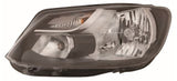 Volkswagen Caddy Life MPV 2010-2015 Headlamp Halogen H4 Single Reflector Type With Chrome Trim Passenger Side L