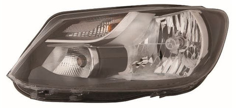 Volkswagen Caddy Life MPV 2010-2015 Headlamp Halogen H4 Single Reflector Type With Chrome Trim Passenger Side L