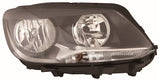 Volkswagen Caddy Van 2010-2015 Headlamp Halogen H15 & H7 Twin Reflector Type (Incudes Motor) Driver Side R