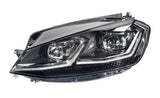 Volkswagen Golf 3 Door Hatchback 2017-2020 Headlamp LED No Dynamic Bending Lamp With LED Daytime Running Lamp With Cornering Lamp (Not GTD or GTE or Gti or R Models) Passenger Side L