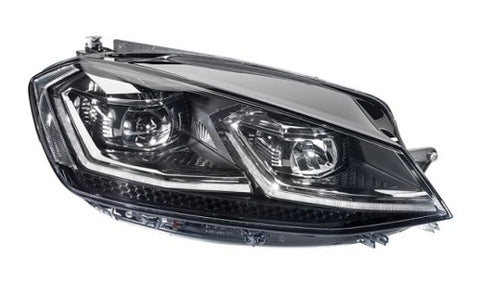 Volkswagen Golf 3 Door Hatchback 2017-2020 Headlamp LED No Dynamic Bending Lamp With LED Daytime Running Lamp With Cornering Lamp (Not GTD or GTE or Gti or R Models) Driver Side R