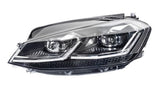 Volkswagen Golf 3 Door Hatchback 2017-2020 MK7 Facelift Headlamp LED Type With Dynamic Bending Lamp Not Adaptive Passenger Side L