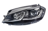 Volkswagen Golf 5 Door Hatchback 2017-2020 Headlamp LED With Adaptive Lighting With Dynamic Bending Lamp (Not GTD or GTE or Gti or R Models) Passenger Side L